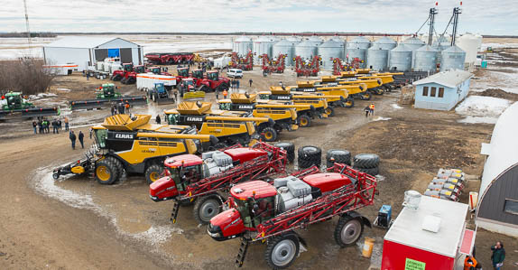 Farm equipment for sale at a Ritchie Bros. unreserved farm auction